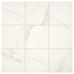 Load image into Gallery viewer, Dal Tile Selwyn Bianco Calacatta Matte Porcelain Tile 12 inch x 12 inch 14.55 sq. ft./Case Marble Look Glazed Floor and Wall Tile