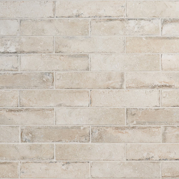 Ivy Hill Tile Granada Pergamo Porcelain Tile 0.37 inch Thickness 3 inch Width 10.82 sq. ft. Coverage Natural Travertine Look Floor and Wall Tile