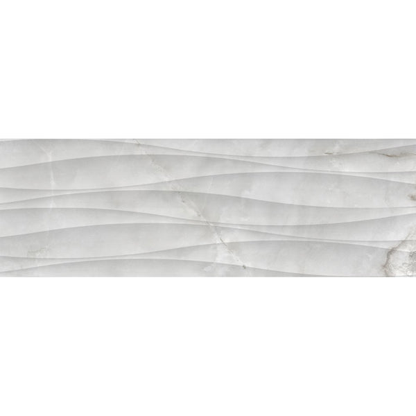 Anatolia Raffino Onyx Suave Curva Matte Rectified Ceramic Wall Tile 0.39 inch Thick 12.01 inch Wide 14.53 sq. ft. per Case – Matte Marble Look 3D Finish