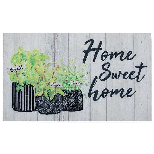 IH Casa Decor RugHarmony 18-Inch X 30-Inch Printed Rubber Floor Mat Home Sweet Home
