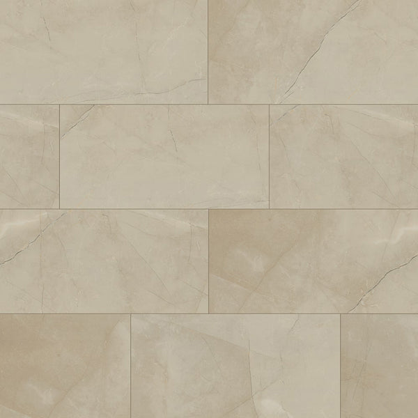 MSI Stone ULC Sande Cream 12 inch x 24 inch Glazed Porcelain Floor and Wall Tile – 16 sq. ft. per Case, Polished Stone Look Finish