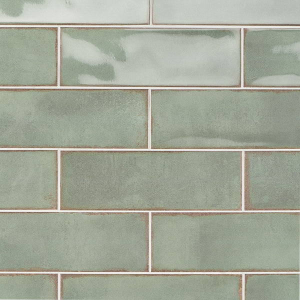 Ivy Hill Tile Santa Fe Green 3.93 inch x 11.96 inch Polished Ceramic Wall Tile (10.76 sq. ft./case)