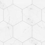 Load image into Gallery viewer, Merola Tile Classico Carrara Hexagon 7 inch x 8 inch Porcelain Floor and Wall Tile – 7.5 sq. ft. per Case, Matte Marble Look Hexagon Tile