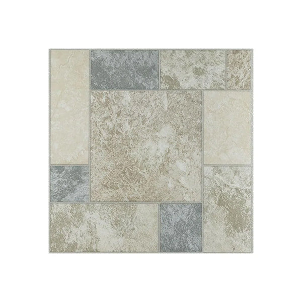 Creative Home: Nexus Vinyl Tile: 327 Grey & White Marble: 1 Box 20 Tiles Peel & Stick