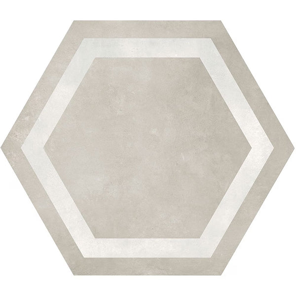 Anatolia Artisano Noce Hexagon Frame Porcelain Floor & Wall Tile 0.35 inch Thick x 6.89 inch Wide – 2.8 sq. ft./Case, High Definition Matte Finish