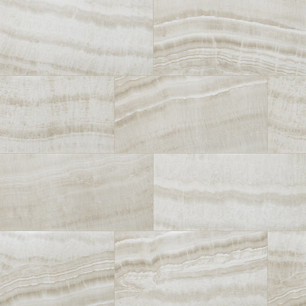 MSI Stone ULC Matrix Calcite Porcelain Tile 12 inch x 24 inch Polished Finish 0.38 inch Thickness Floor and Wall Tile