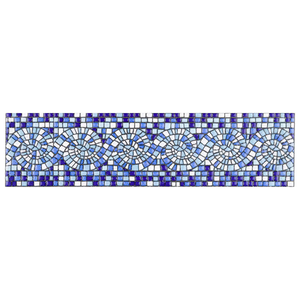 Merola Tile Captain Riptide Pacific Blue 2 inch x 7-7/8 inch Ceramic Wall Trim Tile – Glossy Embossed Finish, Coastal Wave Design, Wall & Backsplash Accent Tile