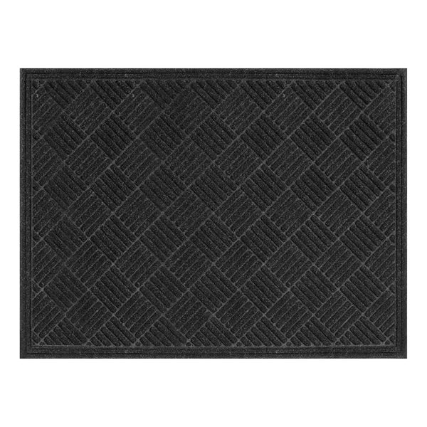 Multy Home Contours Parquet Charcoal 2 ft. x 3 ft. Indoor / Outdoor Rectangular Needlepunch Door Mat
