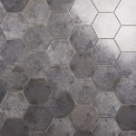 Load image into Gallery viewer, Ivy Hill Tile Mandalay Hex Antracite Porcelain Tile – 0.35 inch Thick, 9.13 inch x 10.51 inch, 8.07 sq.ft/Case – Polished Hexagon Finish