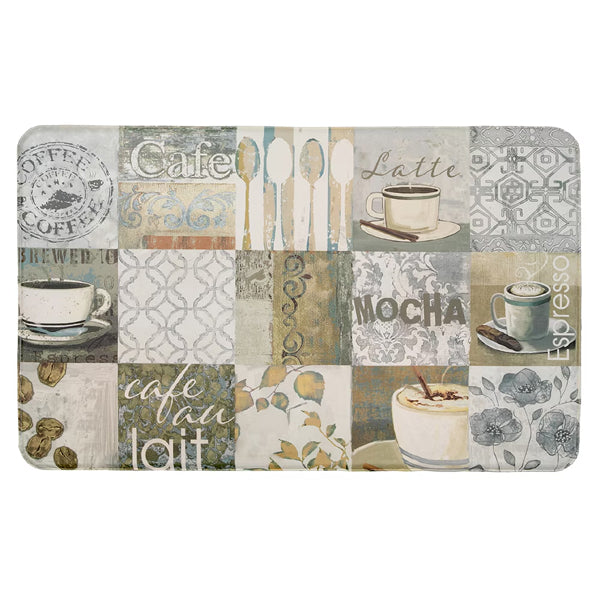 IH Casa Decor RugHarmony 18-Inch x 30-Inch Memory Foam Floor Mat Bevel Coffee