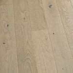Load image into Gallery viewer, French Oak Pebble Beach solid hardwood flooring in grey with distressed matte finish
