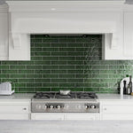 Load image into Gallery viewer, Merola Tile Viva Antic Verde Ceramic Wall Tile 0.35 inch Thick 3 inch Wide 4.16 sq ft/case Glossy Handmade Look