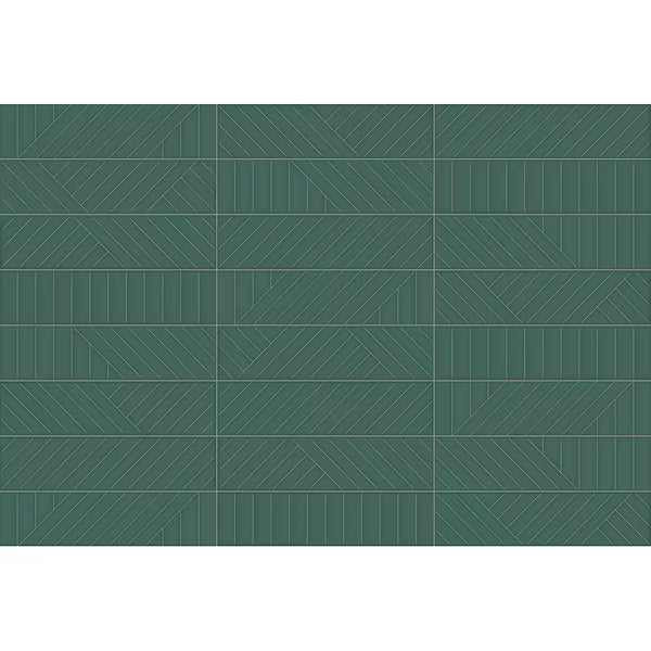 Anatolia Geometra Maze Emerald Glossy Pressed Glazed Ceramic Wall Tile 0.34 inch Thick 2.95 inch Wide 10.66 sq. ft. per Case – Glossy Geometric Finish
