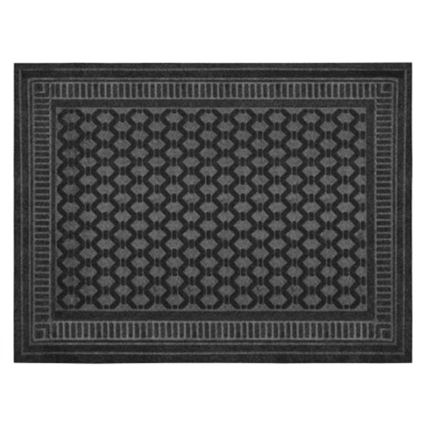 TrafficMaster Glenboro Black 3 ft. x 4 ft. Embossed Rectangular Door Mat