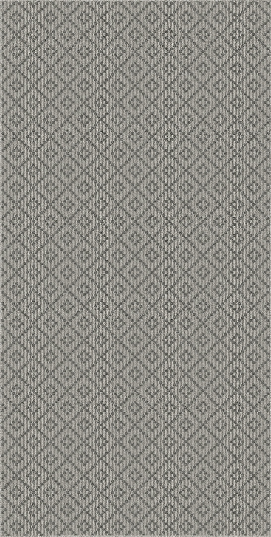 StyleWell Harlow 3 ft x 6 ft Polypropylene Loop Yarn with Non-Slip Backing Grey Doormat