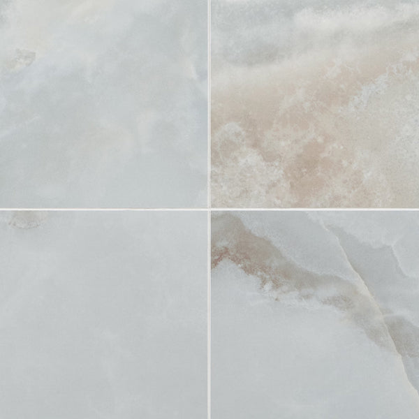 Ivy Hill Tile Jume Onyx Pearl Porcelain Tile – 0.39 inch Thick, 24 inch x 48 inch, 15.49 sq.ft/Case – Polished Onyx Look Finish