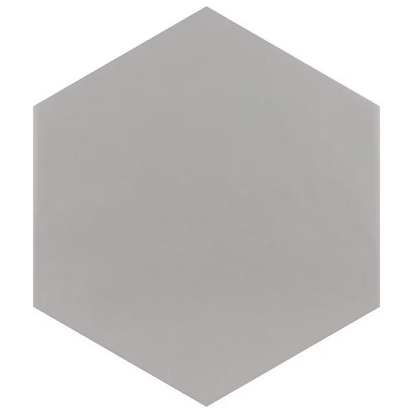 Merola Tile Hexatile Matte Gris Porcelain Tile 0.37 inch Thick 7 inch x 8 inch 7.67 sq ft/case Matte Hexagon