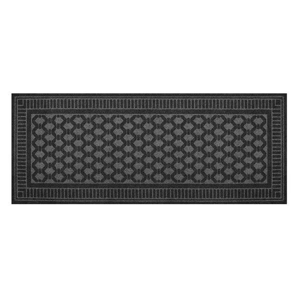 TrafficMaster Black 2 ft. x 5 ft. Embossed Polyester Needlepunch Runner Floor Mat – Non-Slip Indoor Outdoor Entrance Runner