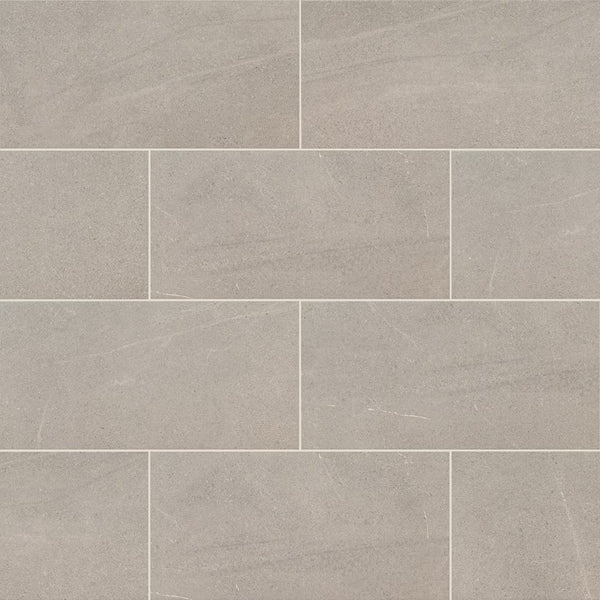 MSI Stone ULC Trakiton Maven Gris Porcelain Tile 0.37 inch Thickness 24 inch Width 16 sq. ft. Coverage Polished Finish Marble Look