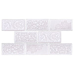 Load image into Gallery viewer, Merola Tile Antic Feelings Milk 3 inch x 6 inch Ceramic Wall Tile – 4 sq.ft./case Glossy Patterned Finish