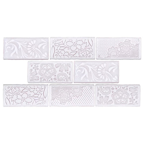 Merola Tile Antic Feelings Milk 3 inch x 6 inch Ceramic Wall Tile – 4 sq.ft./case Glossy Patterned Finish