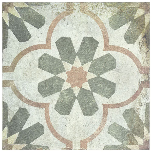 Merola Tile D’Anticatto Decor Florence Porcelain Floor and Wall Tile 8.75 inch x 8.75 inch x 0.38 inch – 11.25 sq. ft./Case, Matte Textured Rustic Finish