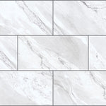 Charger l&#39;image dans la visionneuse de galerie, Lifeproof Emerald Bay Marble, dalle de vinyle de luxe imperméable à verrouillage clic, 6,5 mm x 11,9 po (l) x 23,8 po (l), 22 MIL (17,67 pi²/boîte)
