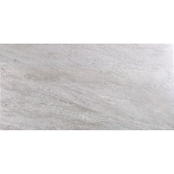 Anatolia Fragment Grey Porcelain Tile 0.35 inch Thickness 12 inch Width 16 sq. ft. Coverage Matte Stone Look Floor and Wall Tile