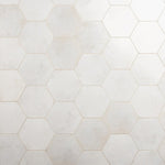 Charger l'image dans la visionneuse de galerie, Ivy Hill Tile Mandalay Hex White Porcelain Tile – 0.35 inch Thick, 9.13 inch x 10.51 inch, 8.07 sq.ft/Case – Polished Hexagon Finish