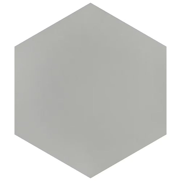 Merola Tile Textile Basic Hex Silver Porcelain Tile 8.63 inch x 9.88 inch – 11.5 sq. ft. per Case Glossy Stone-Look Finish
