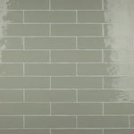 Load image into Gallery viewer, Merola Tile Chester Sage Ceramic Wall Tile 0.38 inch Thick 3 inch Wide 5.72 sq ft/case Glossy Subway Finish