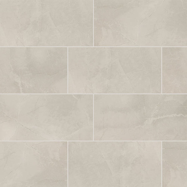 MSI Madison Luna Porcelain Tile 24 inch x 48 inch 16 sq. ft./case Polished Large Format Glossy Stone Look Finish