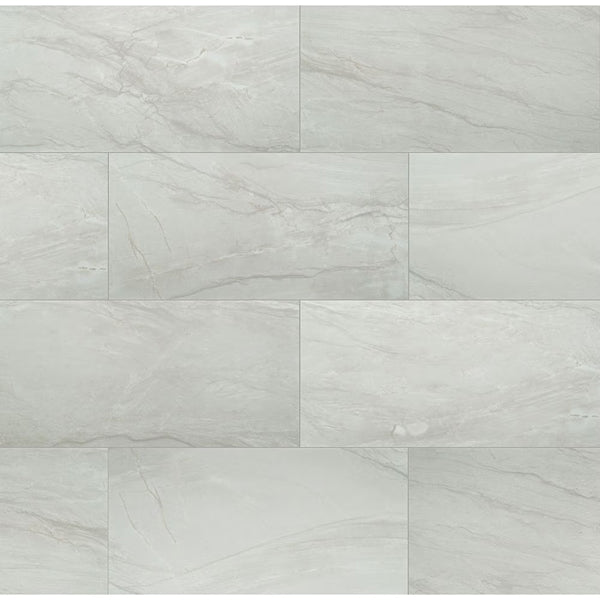 MSI Stone ULC Urban Grey Porcelain Tile 0.38 inch Thick 12 inch x 24 inch Polished Marble Look
