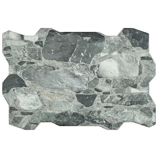 Merola Tile Rambla Grafito Porcelain Tile 0.39 inch Thickness 14.63 inch Width 14.04 sq. ft. Coverage Matte Textured Stone Look