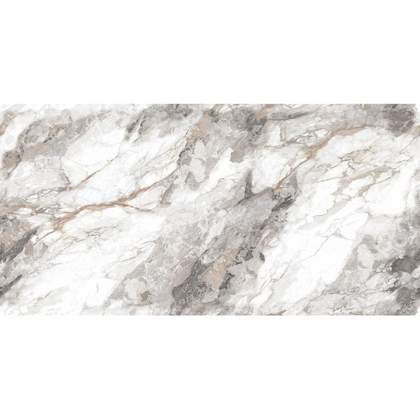 Grizzly Surfaces Florence Galaxy Porcelain Tile 24 inch x 48 inch 16 sq. ft./case Polished Rectified Marble Look Glossy Finish