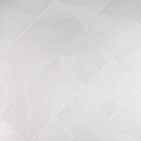 Ivy Hill Tile Copley Bianco Porcelain Tile – 0.39 inch Thick, 12 inch x 24 inch, 11.62 sq.ft/Case – Matte Stone Look Finish