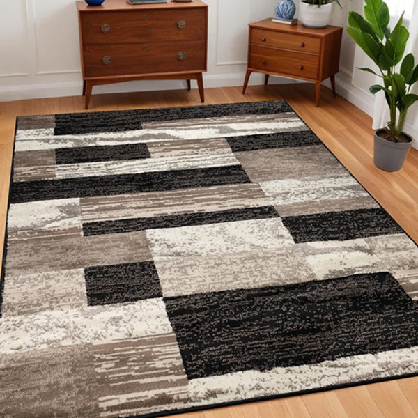 Valenti Contemporary Geometric Patchwork Indoor Area Rug or Runner