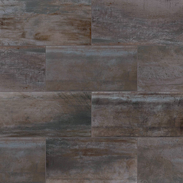MSI Stone ULC Metallic Ferro Porcelain Tile 12 inch x 24 inch – 14 sq. ft. per Case Matte Metal Look Finish