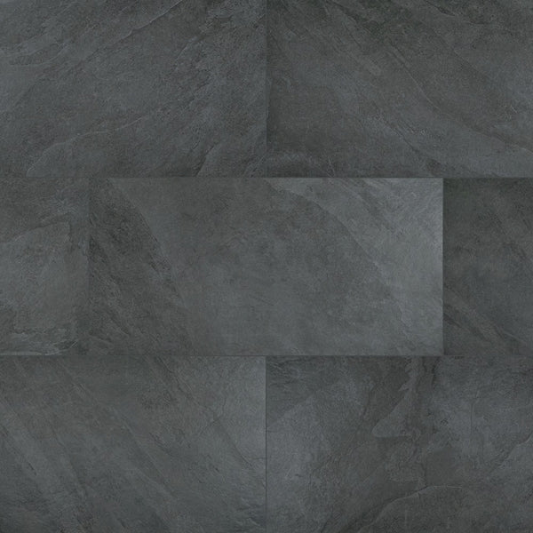 MSI Stellar Ebony Porcelain Tile 0.39 inch Thick 24 inch x 48 inch 16 sq. ft./case Matte Stone Look