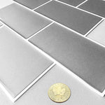 Charger l'image dans la visionneuse de galerie, Mureno Dimensions Peel And Stick Backsplash Tile 10x12.6 Grey Subway Rigid Vinyl 4-Pack (TAC: 3.48 sq.ft.)
