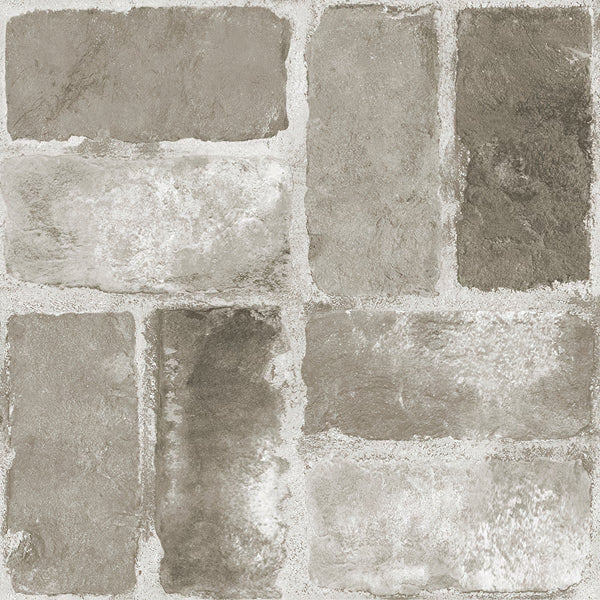 FloorPops Harvard Brick Grey 12-in x 12-in Vinyl Peel & Stick Floor Tiles (20 sq.ft/case)