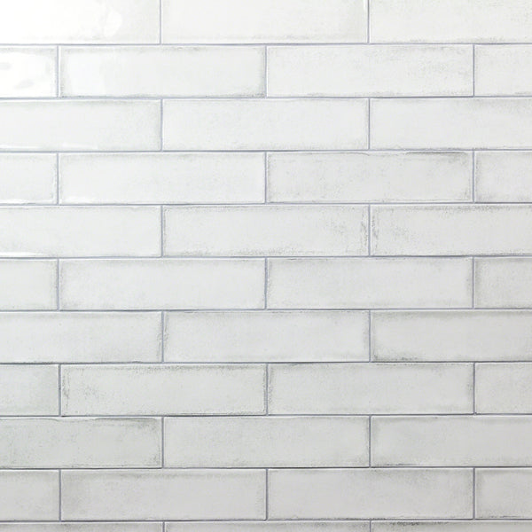 Ivy Hill Tile Moze White 3 inch x 12 inch Ceramic Wall Tile – 5.38 sq. ft. per Case, Glazed Smooth Finish