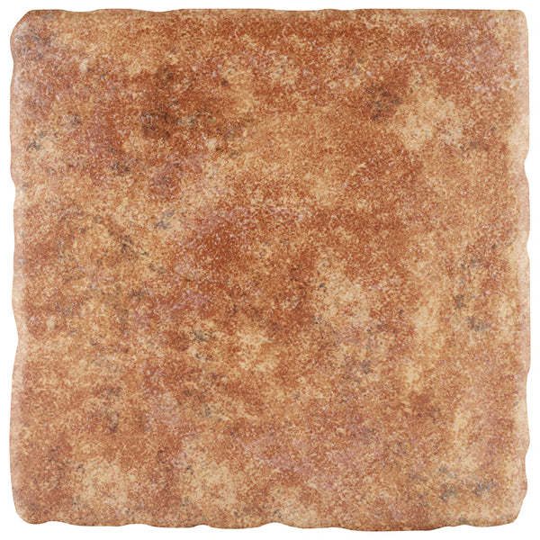 Merola Tile Costa Marron 7.75 inch x 7.75 inch Ceramic Floor and Wall Tile – 11.11 sq ft per Case, Rustic Stone Look Matte Finish