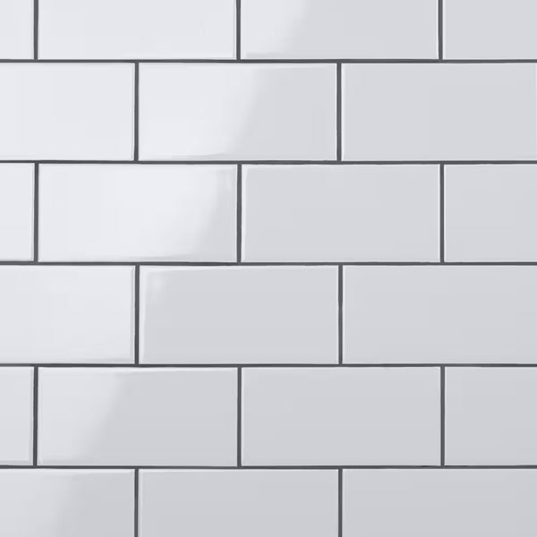 Merola Tile Crown Heights Glossy White 3 inch x 6 inch Ceramic Wall Tile – 5.72 Sq. Ft. Coverage per Case