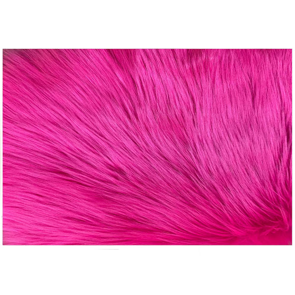 Home Decor Inc. Pink 30 inch x 45 inch Faux Fur Indoor Rug with Faux Suede Anti-Slip Backing