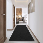 Charger l'image dans la visionneuse de galerie, Runner Rug For Hallway Or Kitchen With Rubber Backing, Black
