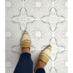 Load image into Gallery viewer, Medallion Pattern Gray/White/Beige 12 in. W x 12 in. L 2.54mm Luxury Vinyl Tile Flooring (10 sq.ft./case)