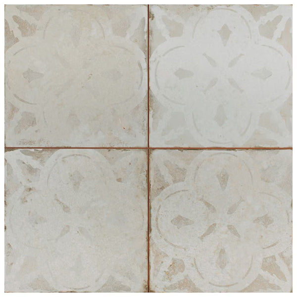 Merola Tile Kings Aurora Encaustic Ceramic Floor & Wall Tile 0.39 inch Thick 17.63 inch Wide 10.95 sq. ft. per Case – Glazed Low Sheen Textured Finish