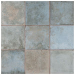 Load image into Gallery viewer, Merola Tile SAMPLE Kings Etna Encaustic Blue 13-1/8 inch x 13-1/8 inch Ceramic Floor and Wall Tile