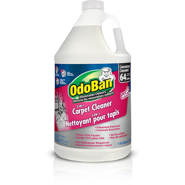 OdoBan 3.79 L 3-in-1 Carpet Cleaner – Concentrated Carpet Cleaning Solution, WoolSafe Approved